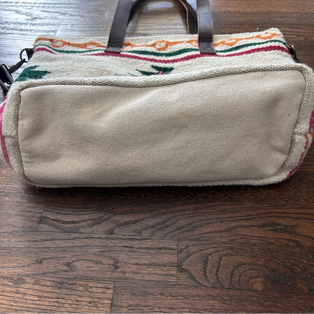 Rare Scully Wool Tote‎ Handbag Multicolor Deer XL Aztec Southwest Weekender